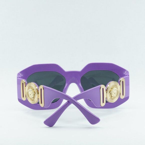 💯 NEW VERSACE  VE4424U 536687 LILAC DARK GREY SUNGLASSES - Picture 10 of 11